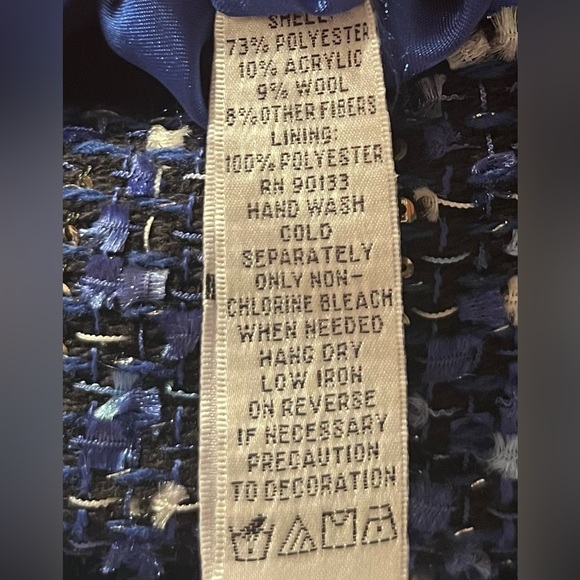 New - Joan Rivers Sparkling blue and white blazer. Never worn. - Picture 6 of 11